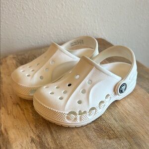 CROCS White Sandals Comfortable Perforated Design